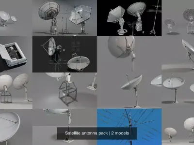 Satellite antenna pack