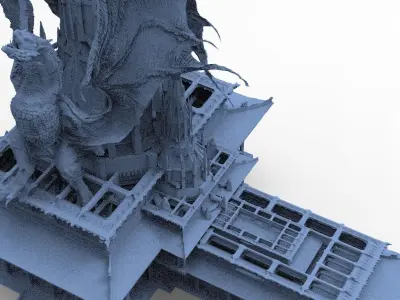 Dragon Temple Ronin temple 6 3D model