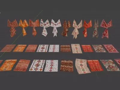 Ultimate Rug and Carpet Collection  Mega Pack 40 Variations Low-poly 3D model