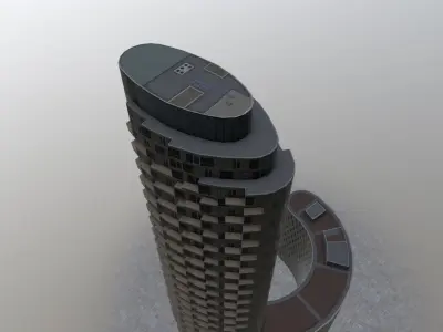 London Apartment Tower Low-poly 3D model