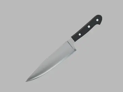 Chef Knife Low-poly 3D model