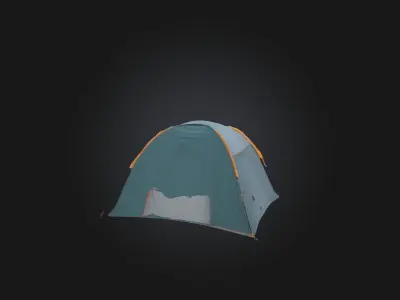 Tent model Low-poly 3D model