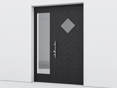 Aluminium door 136 3D model