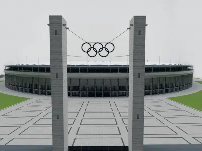 Berliner Olympiastadion -- highly detailed 3D model