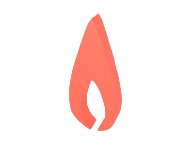 Fire Symbol v2 001 Low-poly 3D model