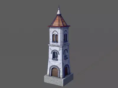 Old Batavia City Town Tavern Merchantile Static Meshes for Games Low-poly 3D model