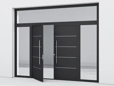 Aluminium door 57 3D model