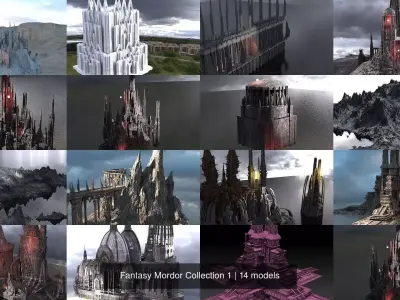 Fantasy Mordor Collection 1 3D Model Pack