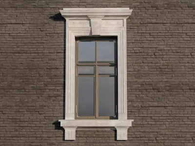 Classic window frame 3D model