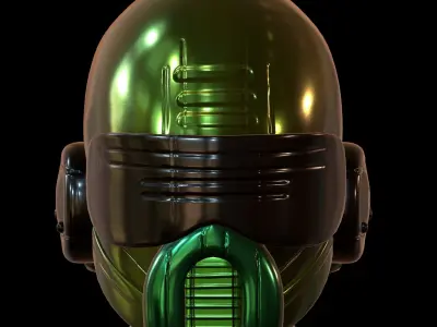 Gas mask helmet 3d model scifi Low-poly  Low-poly 3D model 213