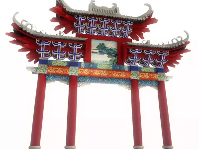 Torii -  traditional shintoist gate 3D model
