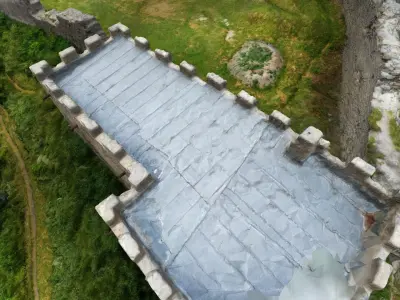 3D model - Ruins Castle Kremenets - Ukraine - usdz gltf fbx 3D model