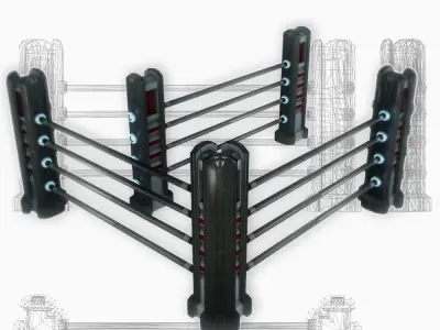 Energy fence pack 02 sci-fi low poly Low-poly 3D model