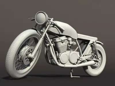 Cafe Racer Motorcycle 3D model