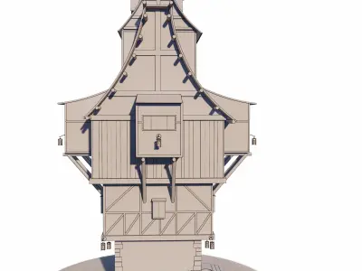 House fantasy Low-poly 3D model