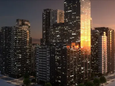 City Block Type B10 3D model
