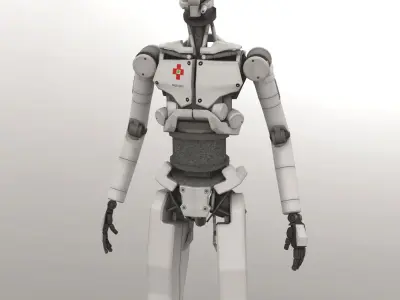 Med Bot LP Rigged Low-poly 3D model