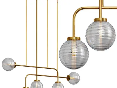 Sayre Linear Chandelier By Arhaus 3D model