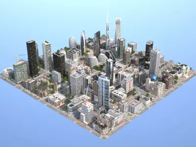 KC Metropolis Low-poly 3D model