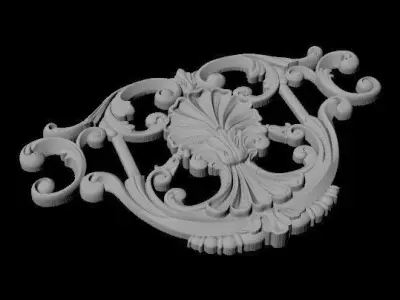 dekor ornate ornament 3D model 7