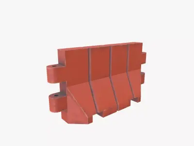 Road Blocker Low-poly 3D model