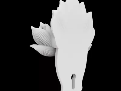 Lotus Flower Candle Sconce 3D Print Model 3D print model