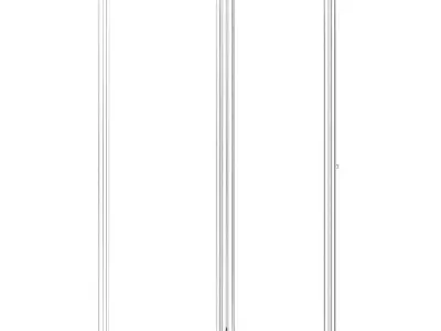 Metal Window 980mm x 2360mm 3D model