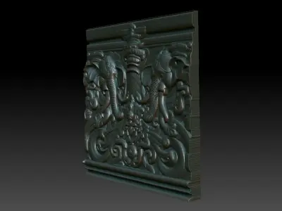 Indian Temple Wall basrelief 15 240614 3D print model