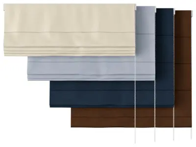 Roman Curtains 148 VELVET ROMAN SHADE 3D model