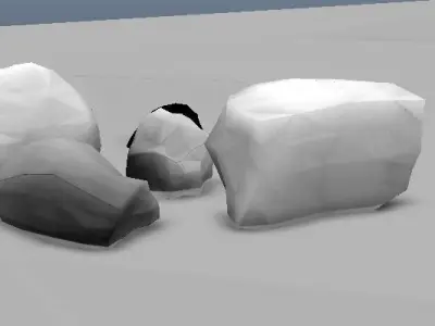 Rock stone Low Poly Low-poly 3D model