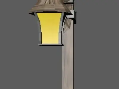 Medieval  Lamp Low-poly 3D model