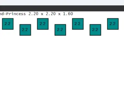Square Princess Cut Diamond Ring 3D Model 3D print model