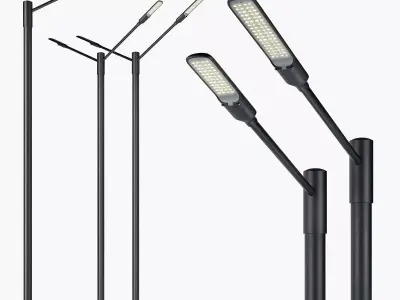 Street lamp set 5 3D model