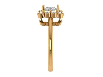 Princess Solitaire Ring 3D print model get