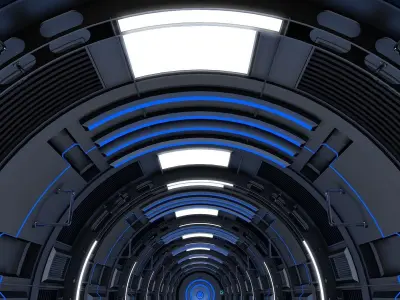 Sci Fi Tunnel 3D model 48