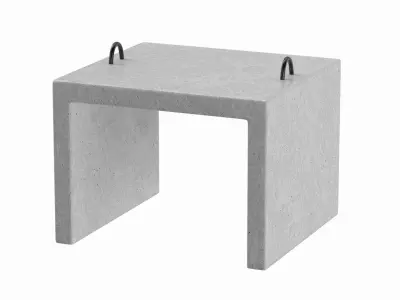 Industrial Concrete Block 3D model