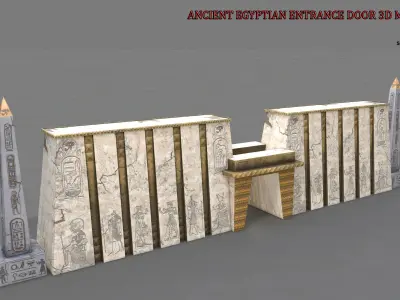 ANCIENT EGYPTIAN ENTRANCE DOOR 3D MODEL Low-poly 3D model