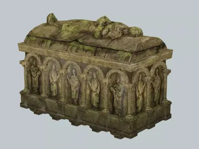 kingdom King Grave Low Poly 3D Model Low-poly 3D model