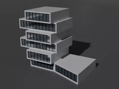Architecture Project by Ramin Guseinov 100 Low-poly 3D model
