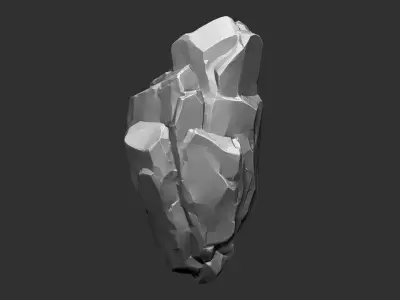 3D Suspended Mountain Zbrush sculpt 3D model