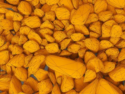 Ice stone splinter 3D model