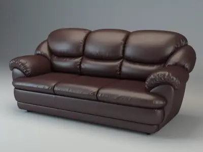 Detailed and Realistic Suede Sofa - Osvald 3D model