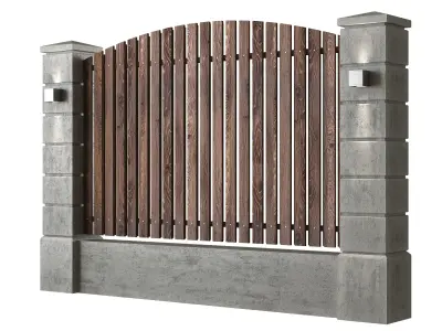 Modern fence 3D model