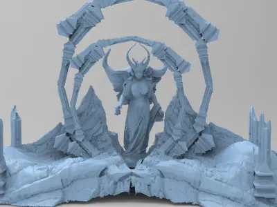 Syrian ancient mountain top ruins  3D model