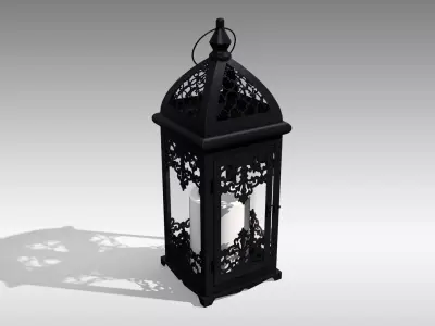 Metal Lantern 03 Low-poly 3D model