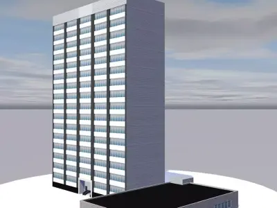 Multi stored building 3D model purchase