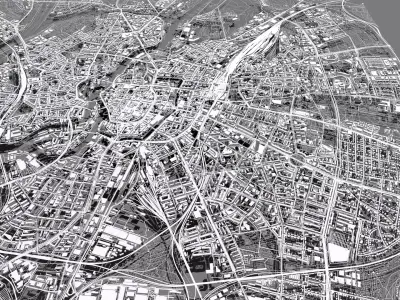 Cityscape Wroclaw Poland 3D model