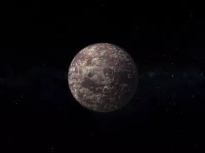Barren Alien Planet 04 Low-poly 3D model