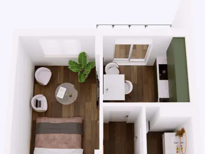 Small apartment floor plan Free 3D model