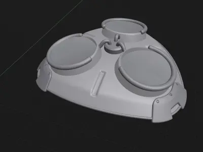 spacecraft 3D print model by designhus